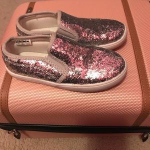 Silver sparkle Carters sneakers.